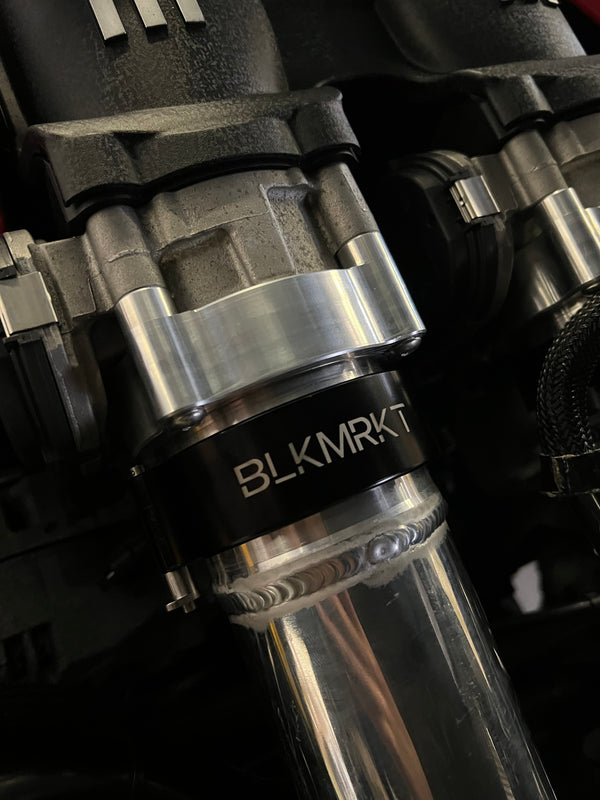 BLKMRKT Billet Throttle Body Adapter and Clamp - blackmarketrace